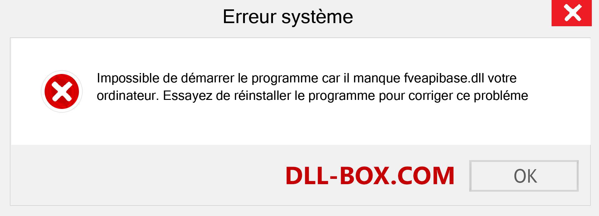 Le fichier fveapibase.dll est manquant ?. Télécharger pour Windows 7, 8, 10 - Correction de l'erreur manquante fveapibase dll sur Windows, photos, images